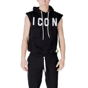 Icon Black Cotton Men's Hoodie